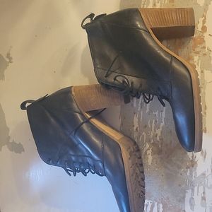 1937 Leather Heeled Booties